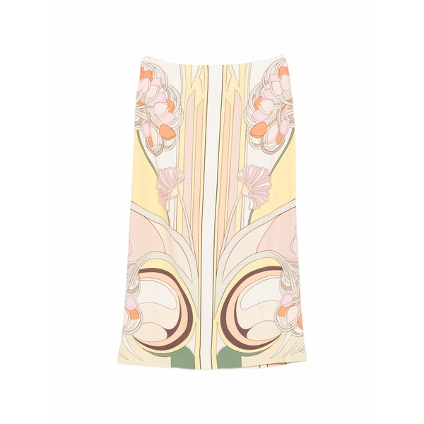 ラ・ダブル・ジェイ レディース スカート ボトムス Floral-print midi skirt Neutrals|asty