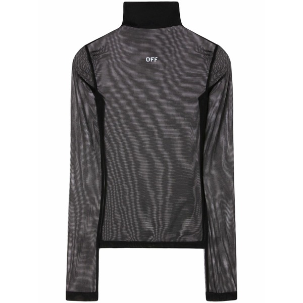 象牙色 レディース プルオーバー トップス Off stamp long-sleeve top Black