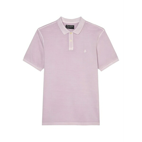 マルコポーロ メンズ ポロシャツ トップス Logo-embroidered polo shirt Purple|asty