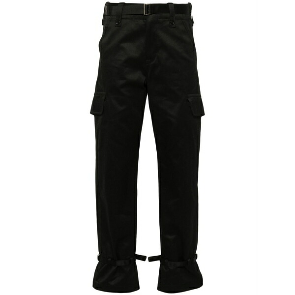 サカイ レディース カジュアルパンツ ボトムス Belted cargo pants Black|asty