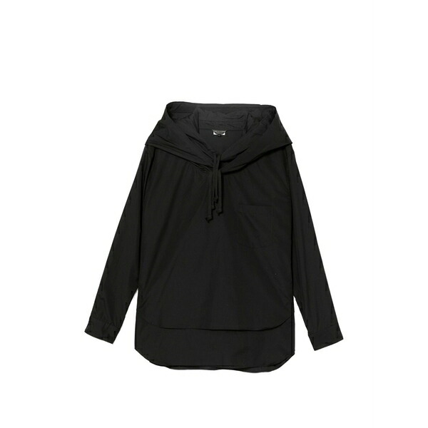 コムデギャルソン メンズ パーカー・スウェットシャツ アウター Cotton hoodie Black パーカー-トップス-メンズファッション