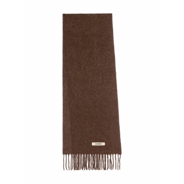 ジャクエムス メンズ えり巻き・袈裟・えり巻き 付属物 Logo-patch scarf  Brown