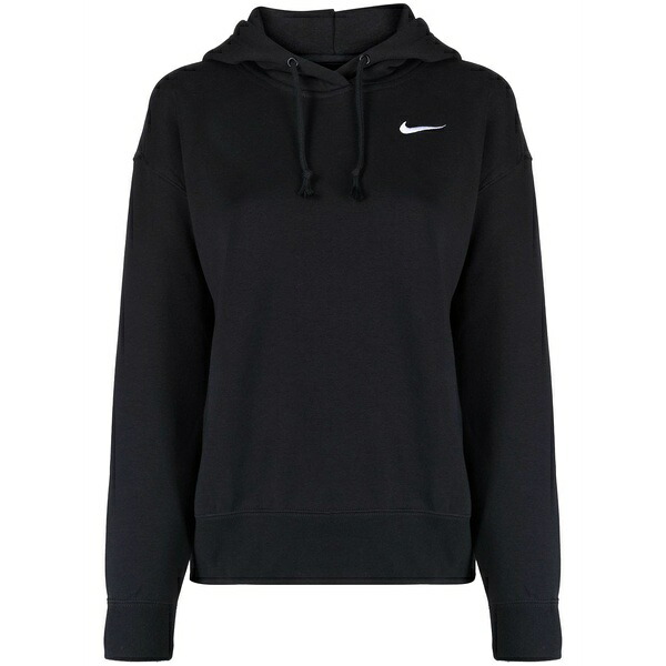 ナイキ レディース パーカー・スウェットシャツ アウター Swoosh-embroidered hoodie Black
