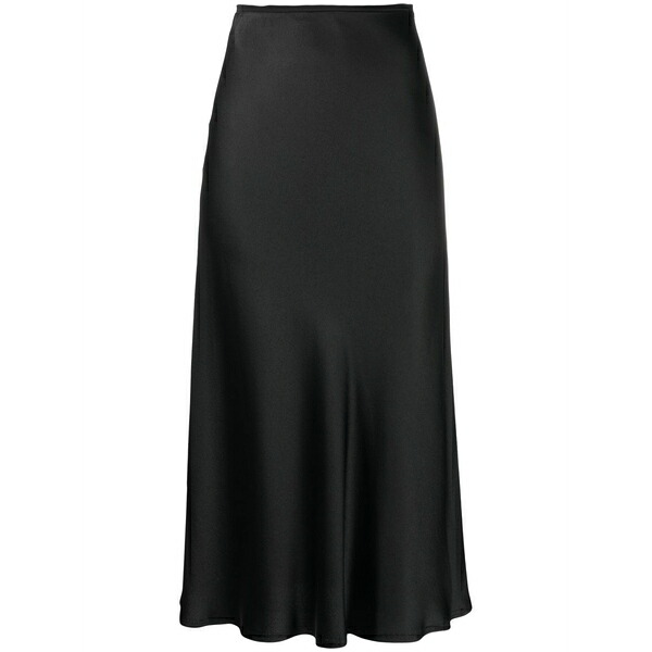 マルタンマルジェラ レディース スカート ボトムス Bias-cut satin midi skirt Black|asty