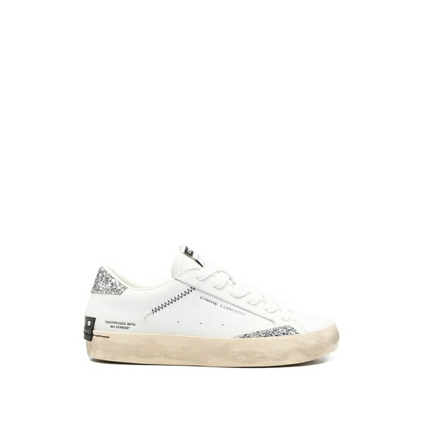 クライムロンドン レディース スニーカー シューズ Glitter low-top sneakers White｜asty