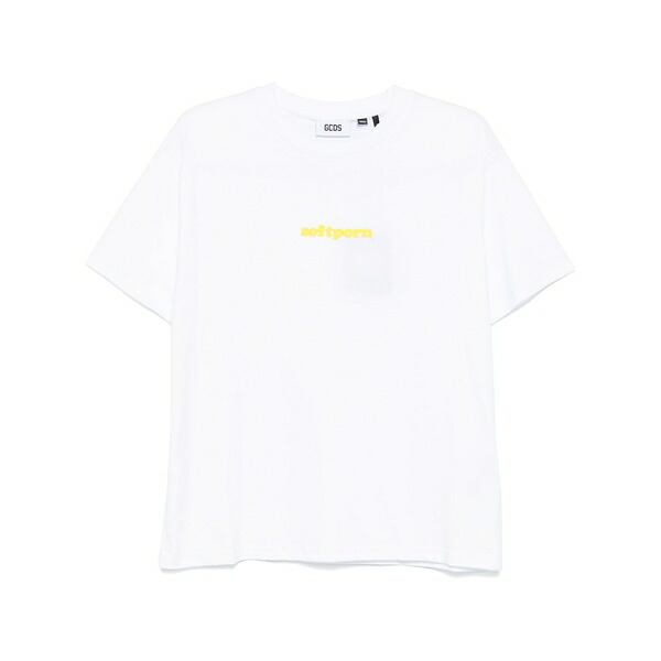 ジーシーディーエス メンズ プルオーバー トップス Embroidered-motif t-shirt White