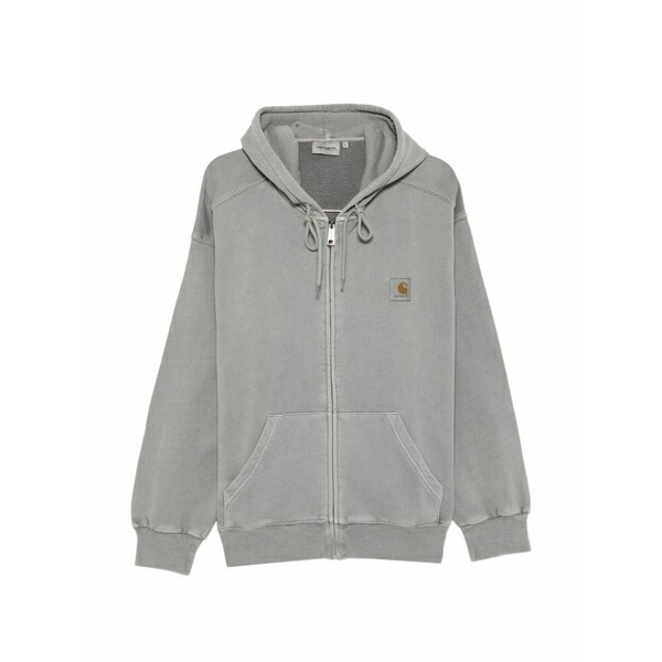 カーハート メンズ パーカー・スウェットシャツ アウター Zip-fastening hooded sweatshirt Grey