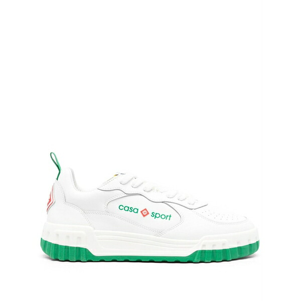 カサブランカ メンズ スニーカー シューズ Tennis court leather sneakers White｜asty
