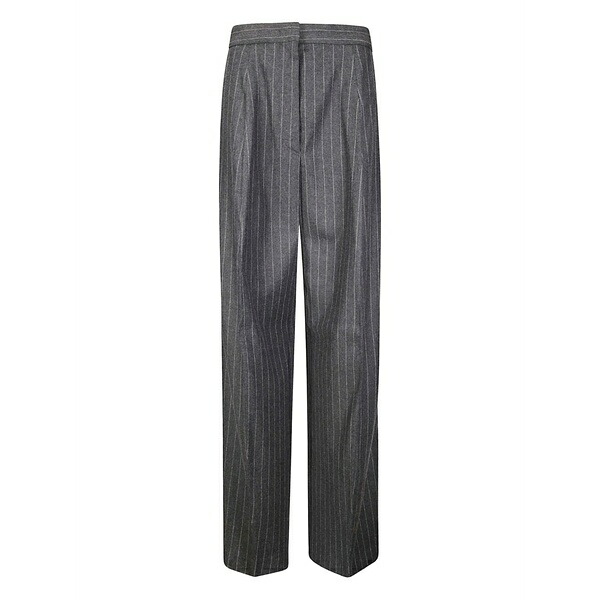 スポーツマックス レディース カジュアルパンツ ボトムス Pinstripe pleated trousers Grey｜asty