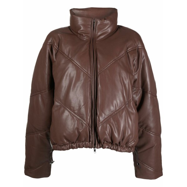 エーエルシー レディース ジャケット&ブルゾン アウター Morrison high-neck padded jacket Brown|asty