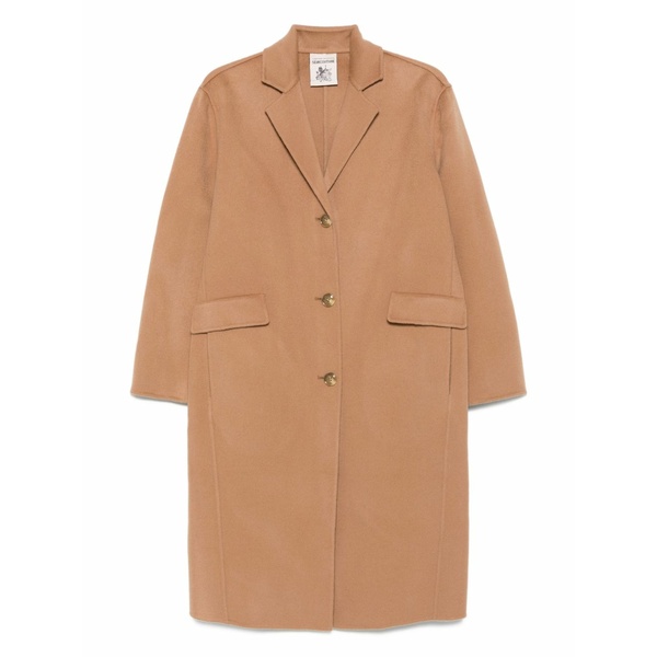 セミクチュール レディース 厚地の外套 アウター Button-fastening patch-pocket coat Neutrals
