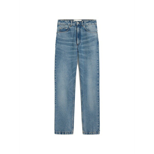 アミ レディース デニムパンツ ボトムス Cotton straight-leg blue jeans Blue｜asty