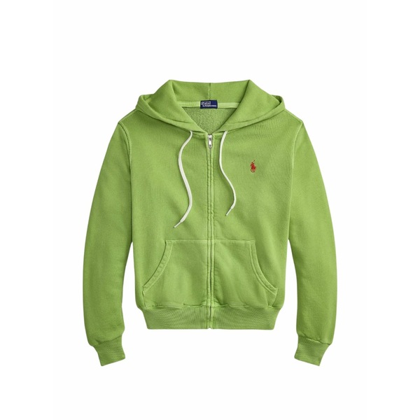 ラルフローレン レディース パーカー・スウェットシャツ アウター Logo-embroidered hoodie Green