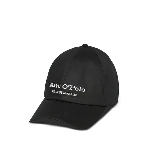 マルコポーロ メンズ 帽子 アクセサリー Logo-embroidered baseball cap Black｜asty