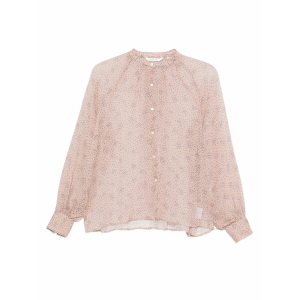 ザカス レディース シャツ トップス Triangle-print buttoned blouse Pink|asty