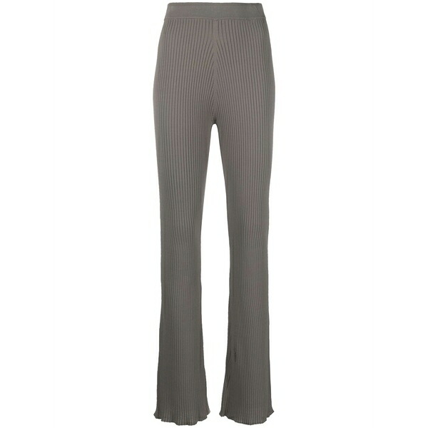 ナヌーシュカ レディース カジュアルパンツ ボトムス Ribbed-knit flared trousers Grey｜asty 79,090円