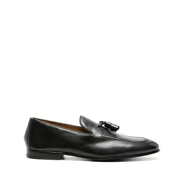 ドンカルズ メンズ スリッポン・ローファー シューズ Tassel-detail leather loafers Black|asty