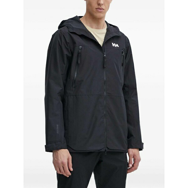 ヘリーハンセン メンズ 上衣＆上衣 アウター Zipped hooded lightweight jacket Black