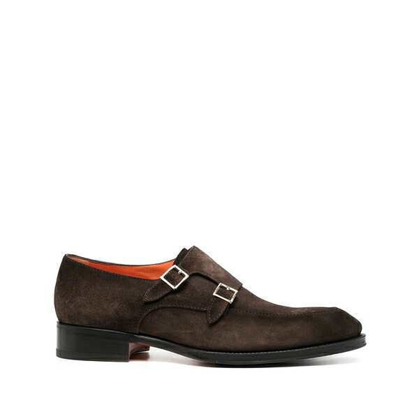 サントーニ メンズ ドレスシューズ シューズ Bucked suede monk shoes Brown｜asty