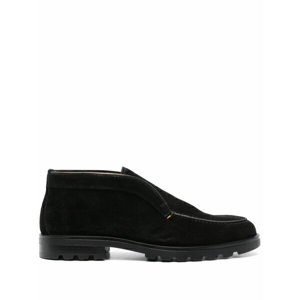 サントーニ メンズ ブーツ シューズ Slip-on suede boots Black
