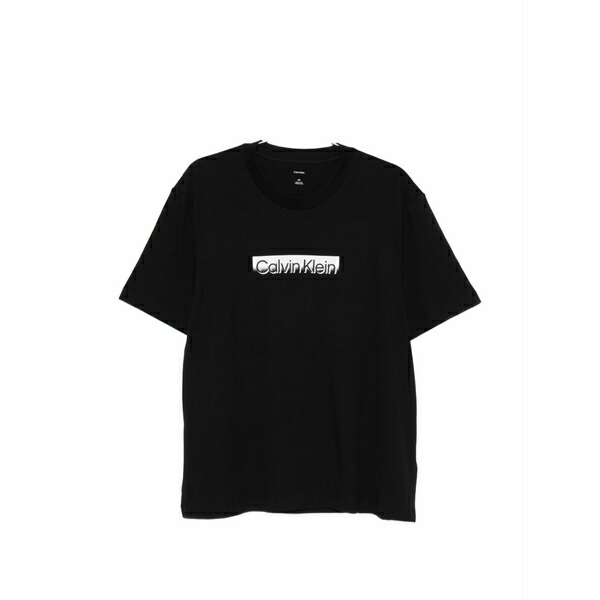 カルバンクライン メンズ プルオーバー トップス Logo-print t-shirt Black