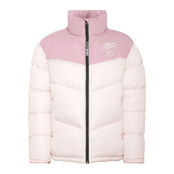 プレインスポーツ レディース ジャケット&ブルゾン アウター Two-tone long-sleeved puffer jacket Pink|asty