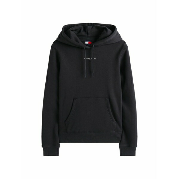 トミーヒルフィガー レディース パーカー・スウェットシャツ アウター Logo hoodie Black