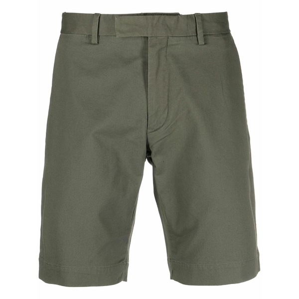 ラルフローレン メンズ 心地好いズボン下 ボトムス Off-centre fastening chino shorts Green
