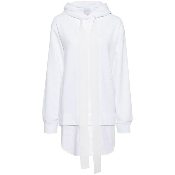 ジャンパトゥ レディース パーカー・スウェットシャツ アウター Trompe-l\u0027oeil hoodie dress White