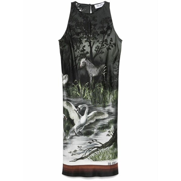 ジ アティコ レディース ワンピース トップス Smoke night-print mini dress Green｜asty
