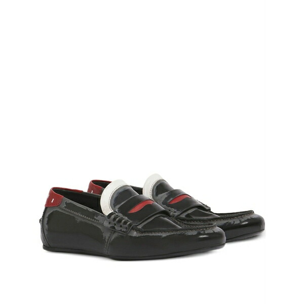 マルニ レディース スリッポン・ローファー シューズ Penny-strap leather loafers Black