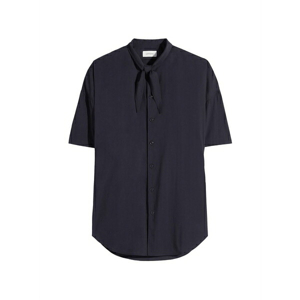 ルメール レディース シャツ トップス Scarf-detail short-sleeve shirt Black｜asty