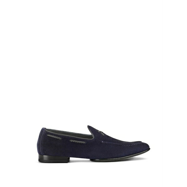 ドンカルズ メンズ スリッポン・ローファー シューズ Braided-lacing suede loafers Blue｜asty