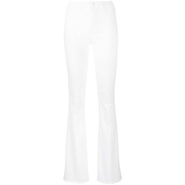 ラジャンス レディース デニムパンツ ボトムス High-waisted flared jeans White｜asty