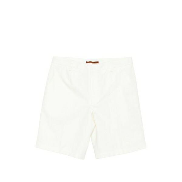 ゼニア メンズ カジュアルパンツ ボトムス Pressed-crease shorts White|asty