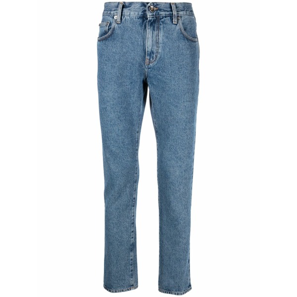 象牙色 メンズ ジーンズズボン下 ボトムス Diag-print skinny jeans Blue