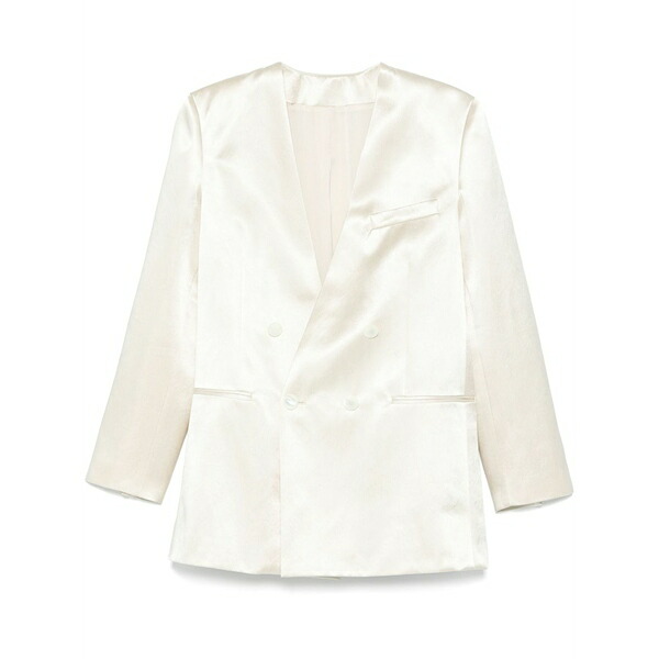 フィロソフィーデロレンゾセラフィーニ レディース 上衣＆上衣 アウター Satined blazer White