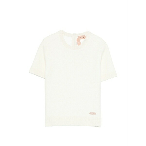 ヌメロ ヴェントゥーノ レディース 編み物\u0026スウェーター アウター Round-neck short-sleeve sweater  Neutrals