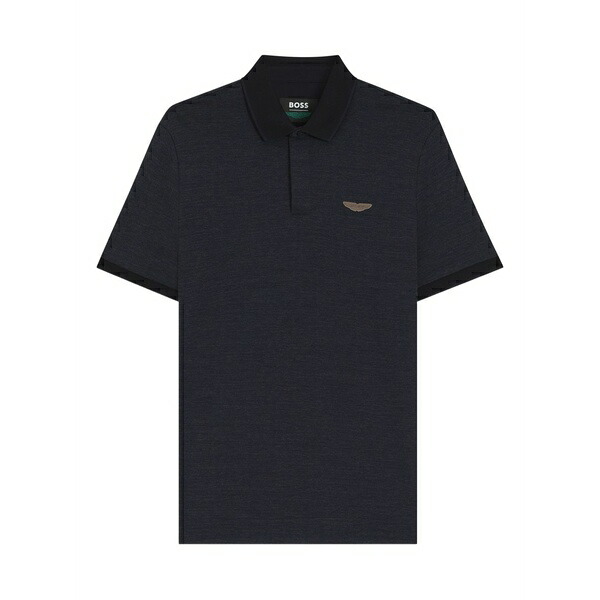 元締め メンズ スポーツシャツ トップス Logo polo shirt Blue