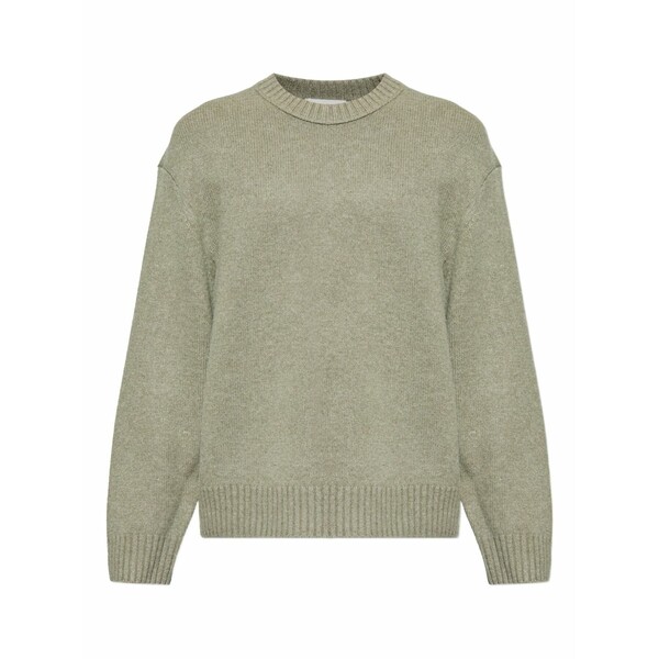 ひな形 メンズ 編み物\u0026プルオーバー アウター Ribbed-details crewneck sweater Green