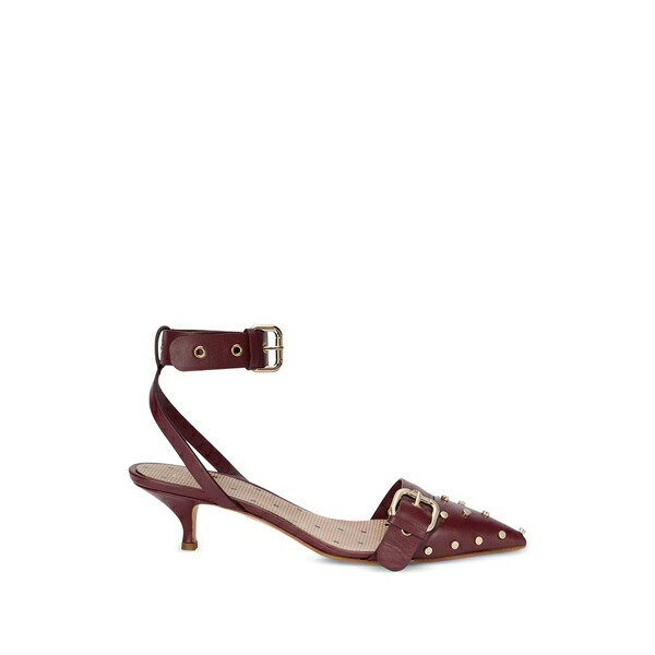 レッドヴァレンティノ レディース パンプス シューズ Studded buckle pumps Red