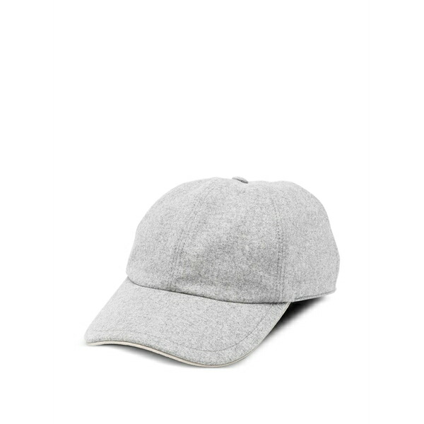 イレブンティ メンズ 帽子 アクセサリー Curved-peak wool baseball cap Grey|asty