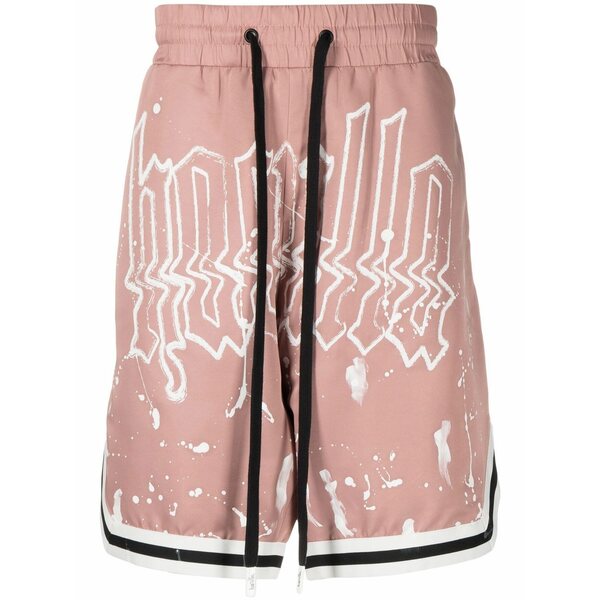 ハクーラ メンズ 心地好いズボン下 ボトムス Paint splatter basketball shorts Pink