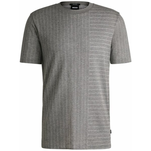 主任者 メンズ プルオーバー トップス Striped t-shirt  Grey