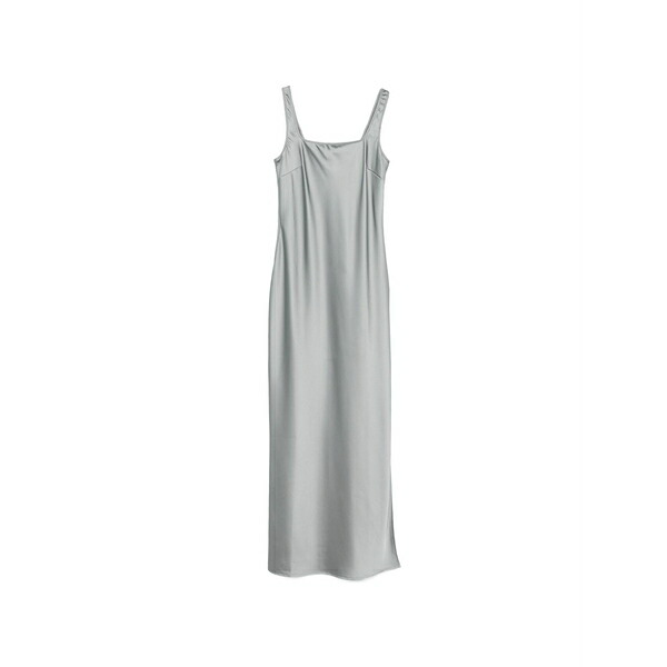 マニュエル リッツ レディース 衣装 トップス Square-neck maxi dress Grey
