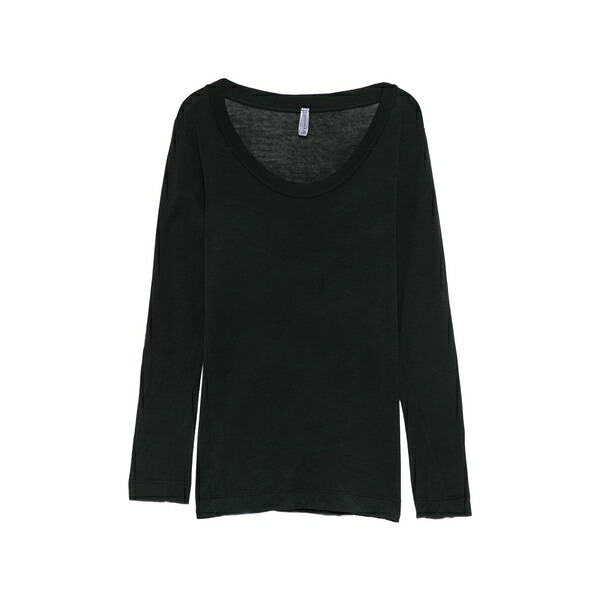 ダニエル フィエゾリ レディース ティーシャツ トップス Madonna neckline t-shirt Black Tシャツ・カットソー-レディースファッション-トップス