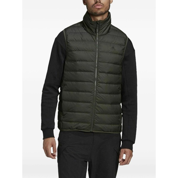 アディダス メンズ コート アウター Todown quilted vest Green