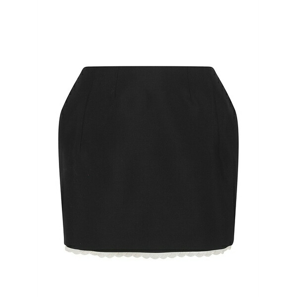 マグダ・ブトリム レディース スコート ボトムス Lace trim skirt Black
