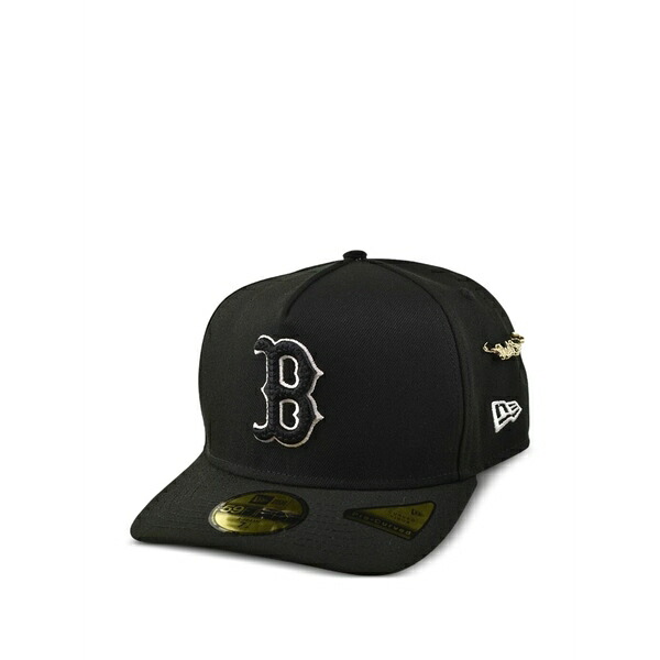 ニュー内鰓 メンズ かぶり笠 付属品 59fifty boston red sox script pin fitted hat Black