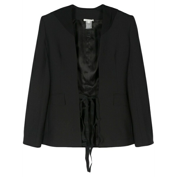 ネンシ ドジャカ レディース 上衣＆上衣 アウター Tie-fastening hooded blazer Black